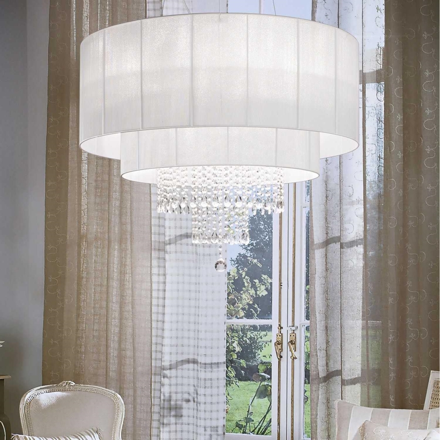 Ideal Lux - Krištáľový luster na lanku OPERA 10xE27/60W/230V pr. 90 cm biela