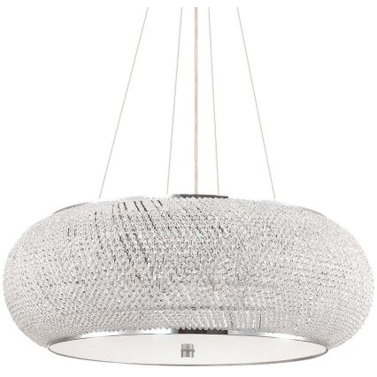Ideal Lux - Krištáľový luster na lanku PASHA 14xE14/40W/230V pr. 65 cm lesklý chróm