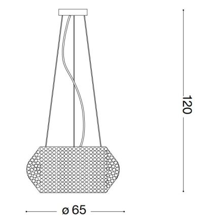 Ideal Lux - Krištáľový luster na lanku PASHA 14xE14/40W/230V pr. 65 cm lesklý chróm