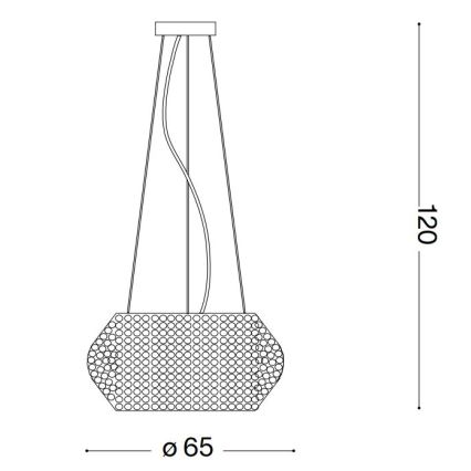 Ideal Lux - Krištáľový luster na lanku PASHA 14xE14/40W/230V pr. 65 cm zlatá
