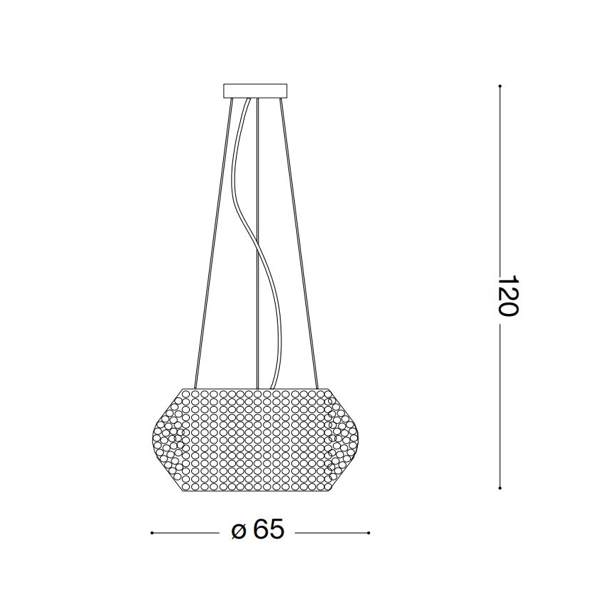 Ideal Lux - Krištáľový luster na lanku PASHA 14xE14/40W/230V pr. 65 cm zlatá