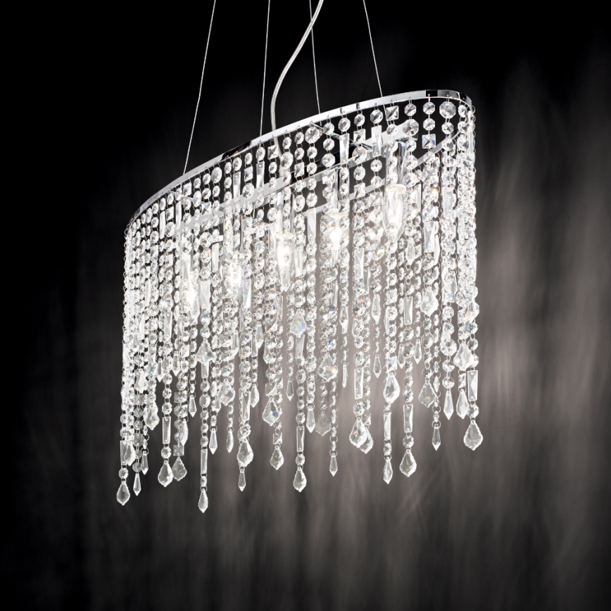 Ideal Lux - Krištáľový luster na lanku RAIN 5xE14/40W/230V číra