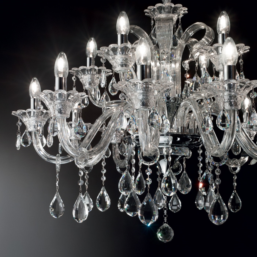 Ideal Lux - Krištáľový luster na reťazi COLOSSAL 15xE14/40W/230V pr. 95 cm číra/lesklý chróm