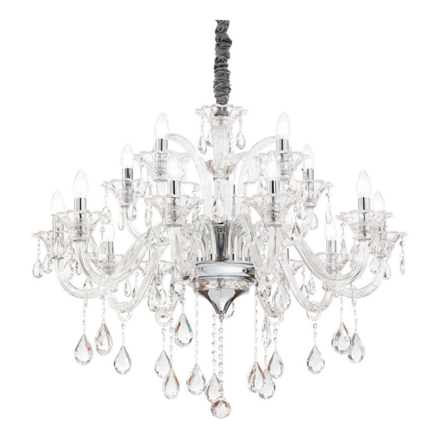 Ideal Lux - Krištáľový luster na reťazi COLOSSAL 15xE14/40W/230V pr. 95 cm číra/lesklý chróm