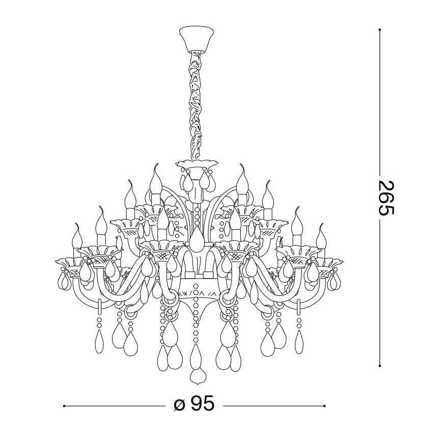 Ideal Lux - Krištáľový luster na reťazi COLOSSAL 15xE14/40W/230V pr. 95 cm šedá/lesklý chróm
