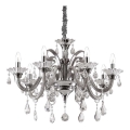 Ideal Lux - Krištáľový luster na reťazi COLOSSAL 8xE14/40W/230V pr. 78 cm šedá/lesklý chróm