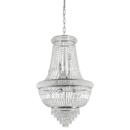 Ideal Lux - Krištáľový luster na reťazi DUBAI 10xE14/28W/230V pr. 52 cm lesklý chróm