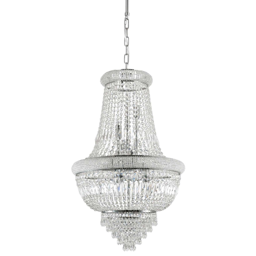 Ideal Lux - Krištáľový luster na reťazi DUBAI 10xE14/28W/230V pr. 52 cm lesklý chróm