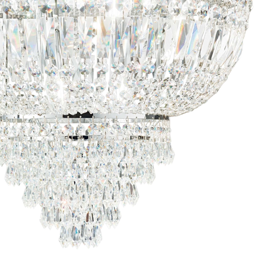 Ideal Lux - Krištáľový luster na reťazi DUBAI 10xE14/28W/230V pr. 52 cm lesklý chróm