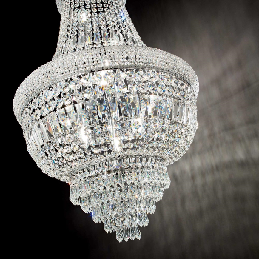 Ideal Lux - Krištáľový luster na reťazi DUBAI 10xE14/28W/230V pr. 52 cm lesklý chróm