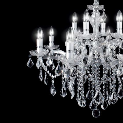 Ideal Lux - Krištáľový luster na reťazi FLORIAN 18xE14/40W/230V pr. 86 cm číra