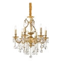 Ideal Lux - Krištáľový luster na reťazi GIOCONDA 6xE14/40W/230V pr. 62 cm zlatá
