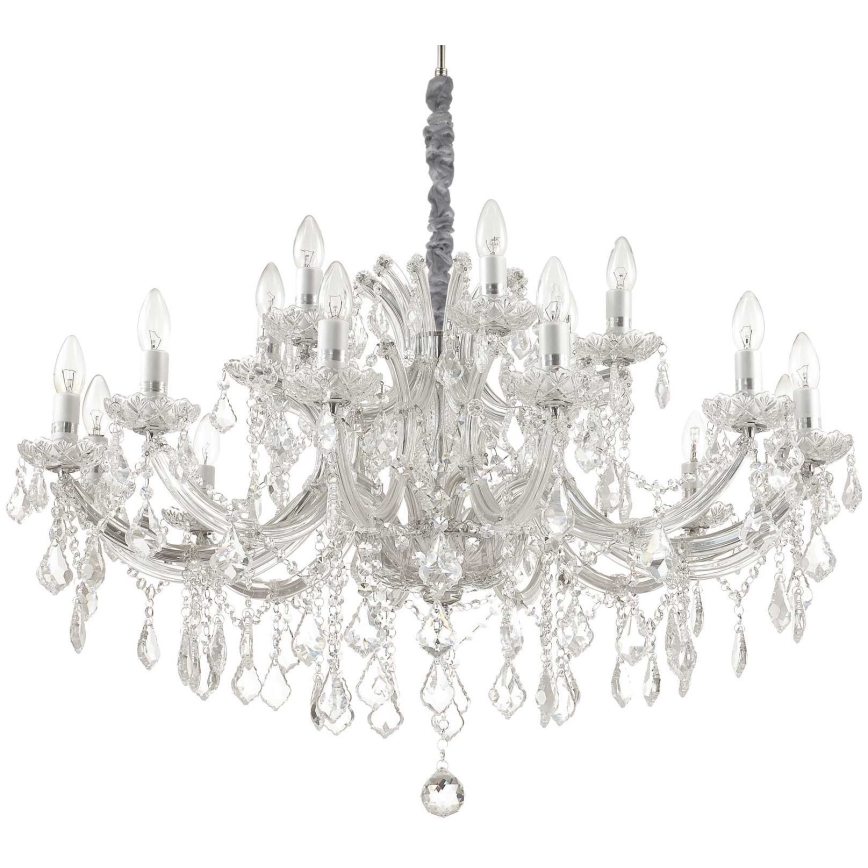 Ideal Lux - Krištáľový luster na reťazi NAPOLEON 18xE14/40W/230V pr. 96 cm lesklý chróm