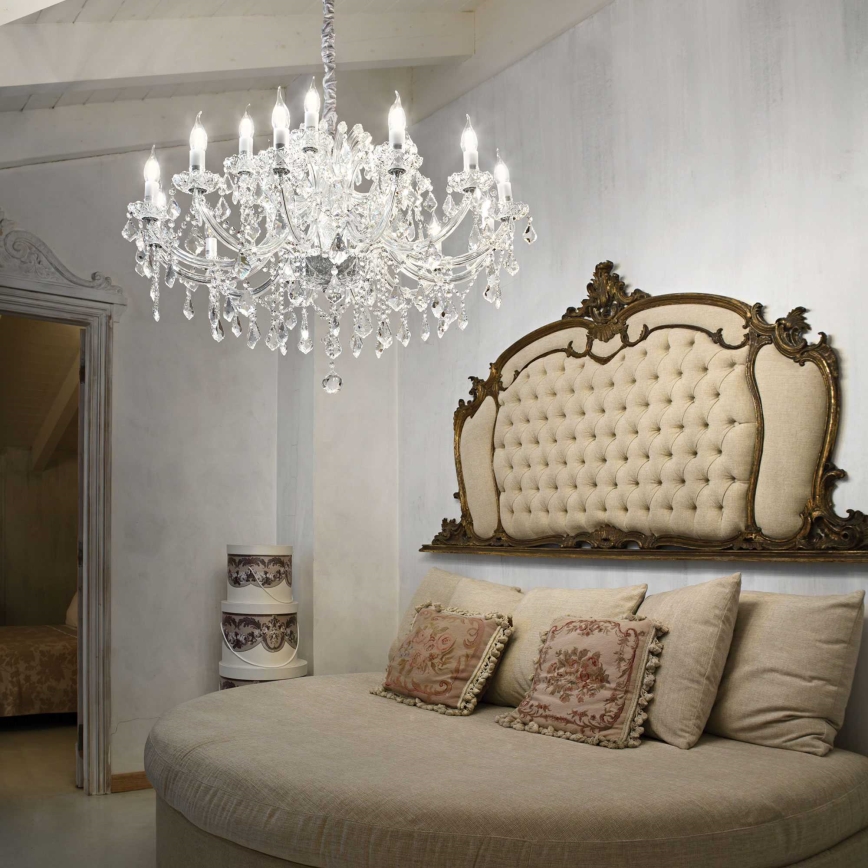 Ideal Lux - Krištáľový luster na reťazi NAPOLEON 18xE14/40W/230V pr. 96 cm lesklý chróm