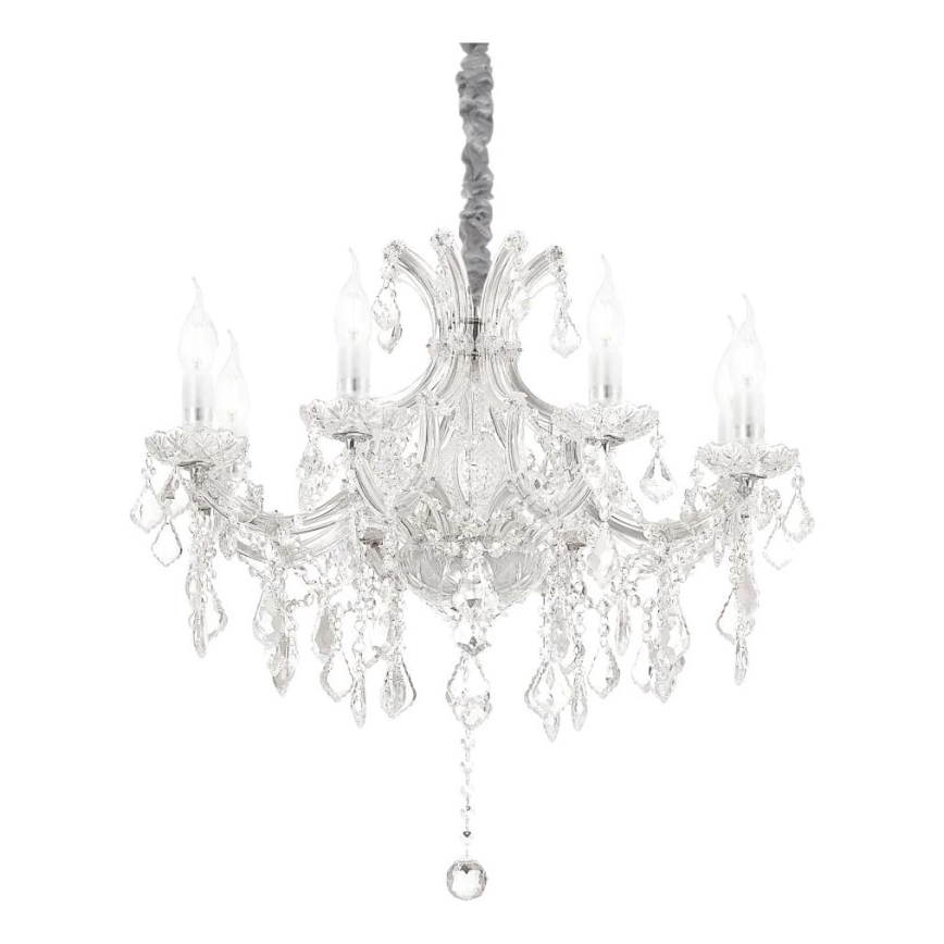 Ideal Lux - Krištáľový luster na reťazi NAPOLEON 8xE14/40W/230V pr. 67 cm chróm