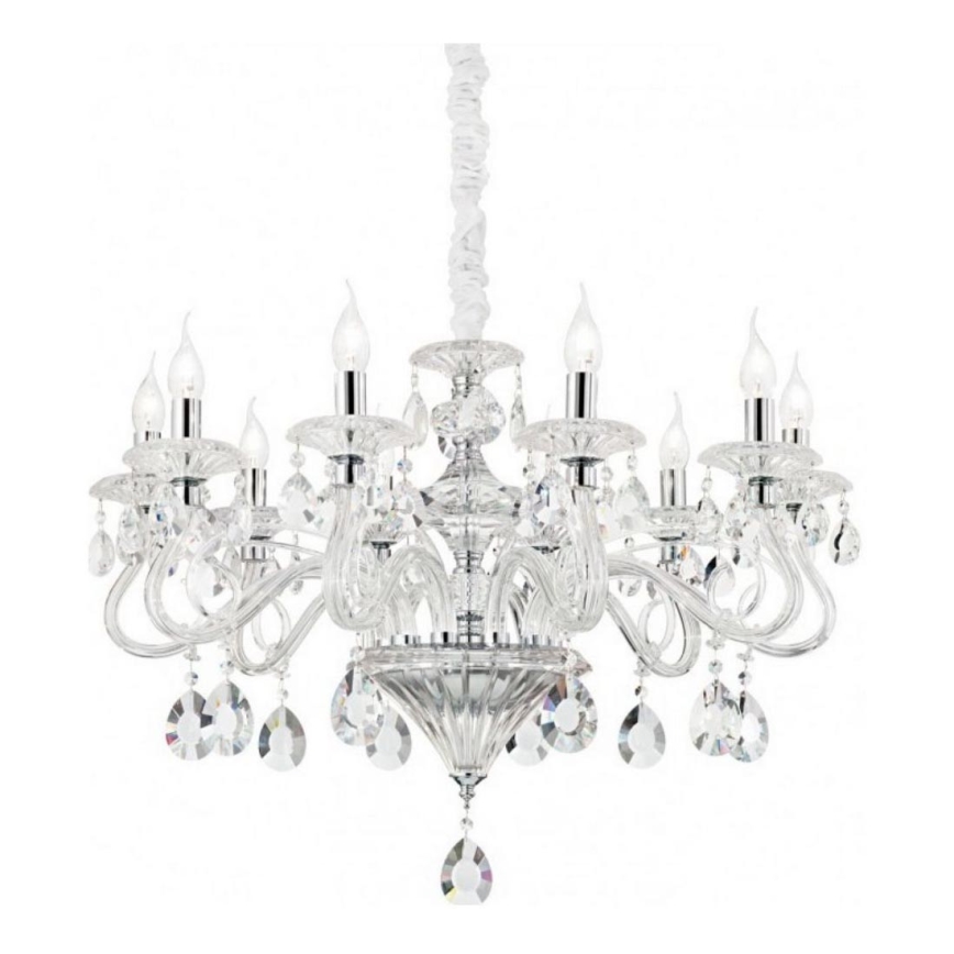 Ideal Lux - Krištáľový luster na reťazi NEGRESCO 8xE14/28W/230V pr. 73,5 cm číra