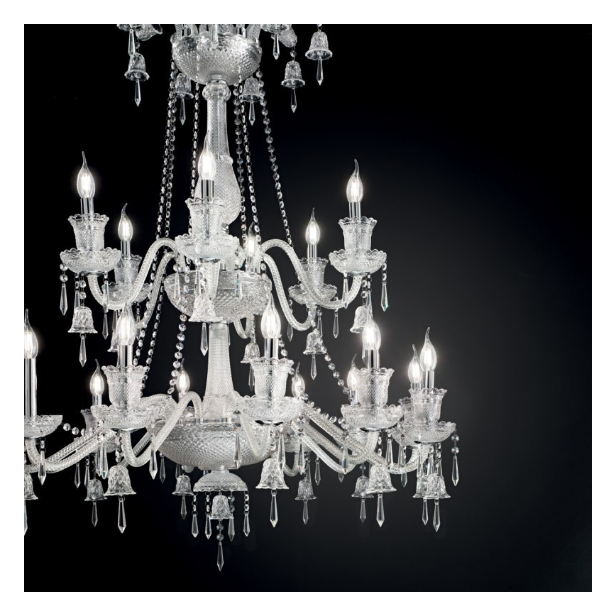 Ideal Lux - Krištáľový luster na reťazi REDENTORE 18xE14/40W/230V pr. 102 cm číra