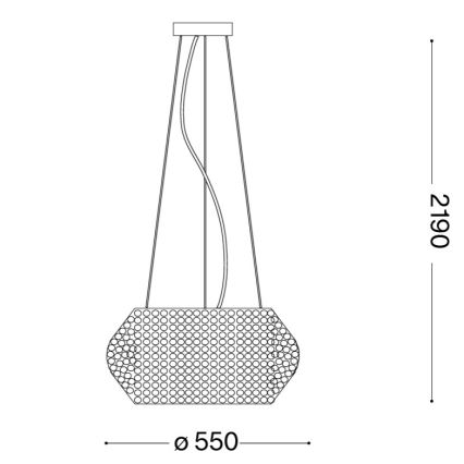 Ideal Lux - Krištáľový luster PASHA 10xE14/40W/230V pr. 55 cm lesklý chróm