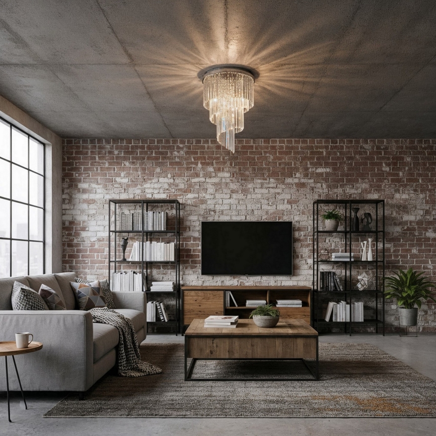 Ideal Lux - Krištáľový prisadený luster CARLTON 12xE14/40W/230V lesklý chróm