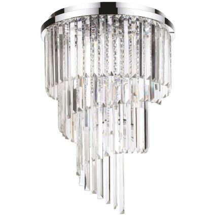 Ideal Lux - Krištáľový prisadený luster CARLTON 12xE14/40W/230V lesklý chróm