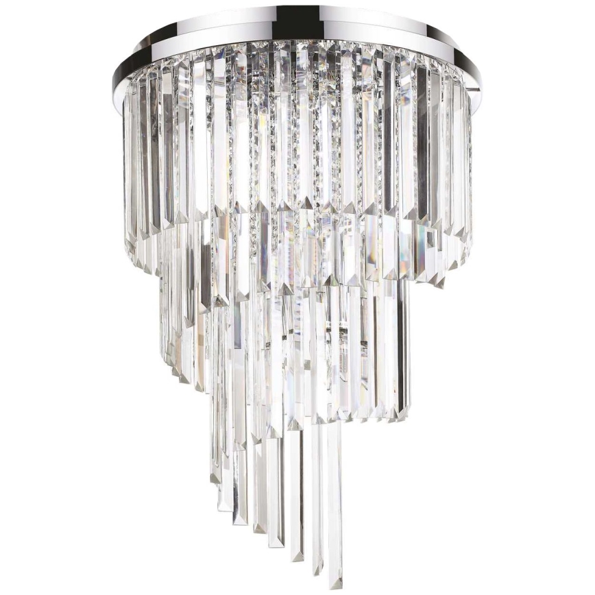 Ideal Lux - Krištáľový prisadený luster CARLTON 12xE14/40W/230V lesklý chróm