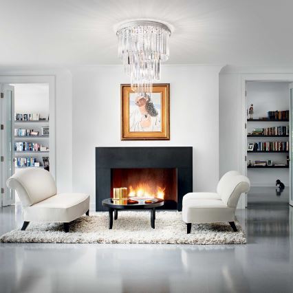 Ideal Lux - Krištáľový prisadený luster CARLTON 12xE14/40W/230V lesklý chróm