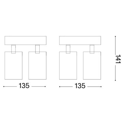 Ideal Lux - LED bodové svietidlo DYNAMITE 4xGU10/7W/230V CRI 90 čierna