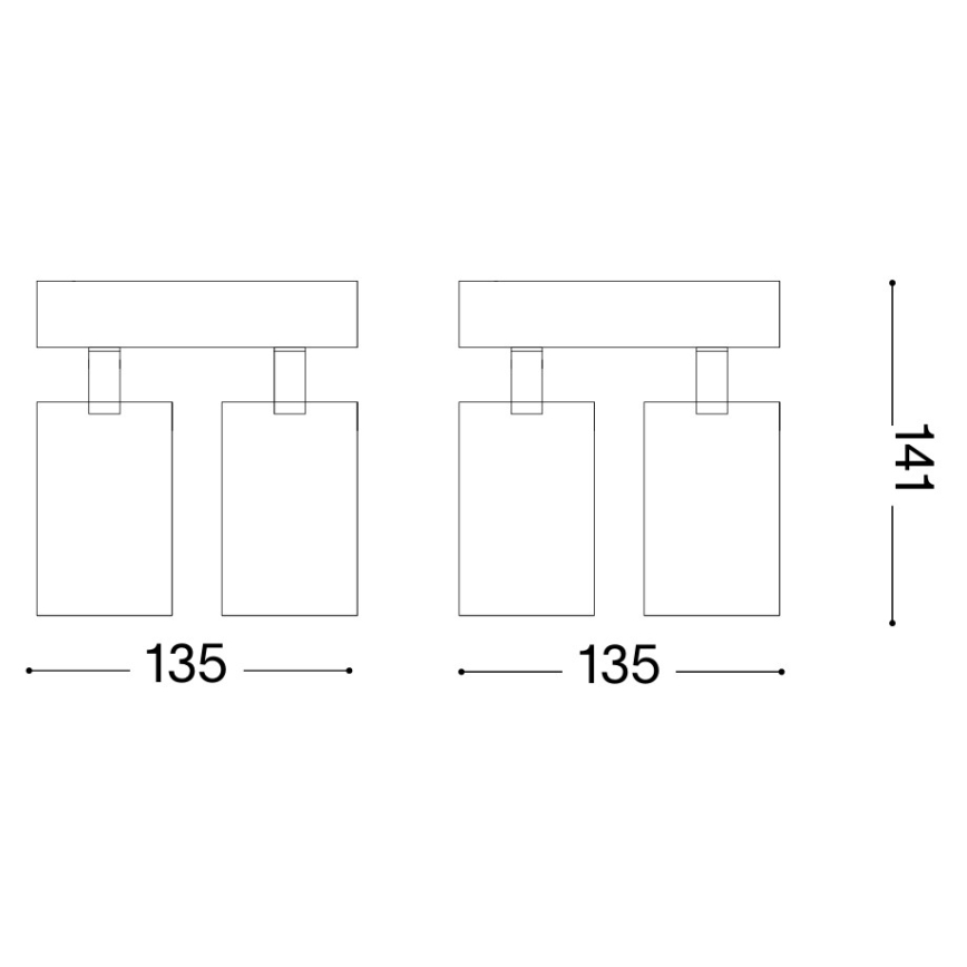 Ideal Lux - LED bodové svietidlo DYNAMITE 4xGU10/7W/230V CRI 90 čierne