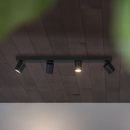 Ideal Lux - LED Bodové svietidlo RUDY 4xGU10/7W/230V CRI 90 čierna