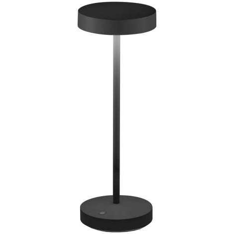 Ideal Lux - LED Dotyková nabíjacia lampa TOFFEE LED/2W/5V IP54 čierna