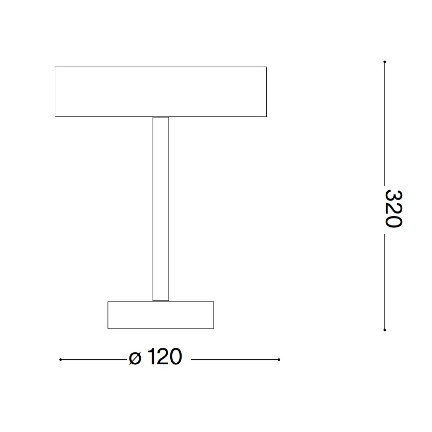 Ideal Lux - LED Dotyková vonkajšia lampa TOFFEE LED/2W/230V 2200 mAh CRI 90 IP54 čierna