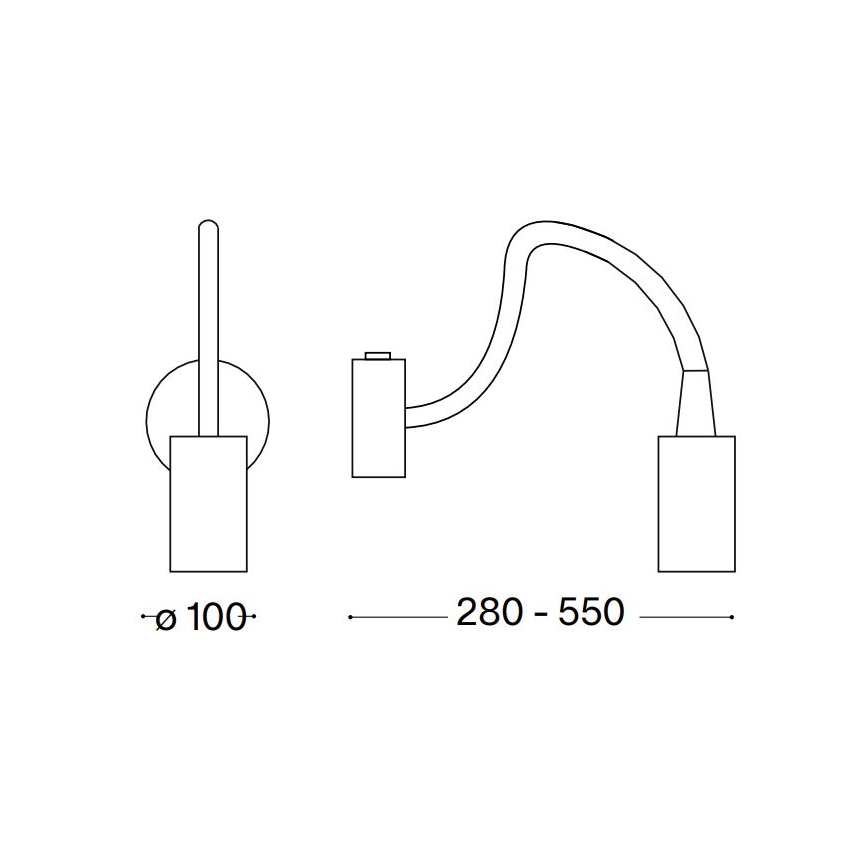 Ideal Lux - LED Flexibilná lampička FOCUS LED/4W/230V CRI 90 čierna