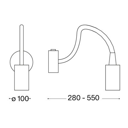 Ideal Lux - LED flexibilná lampička FOCUS LED/4W/230V CRI 90 lesklý chróm