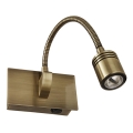 Ideal Lux - LED flexibilná nástenná lampa DYNAMO LED/3,5W/230V CRI 90 bronzová