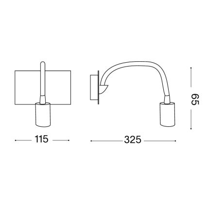 Ideal Lux - LED flexibilná nástenná lampa DYNAMO LED/3,5W/230V CRI 90 bronzová