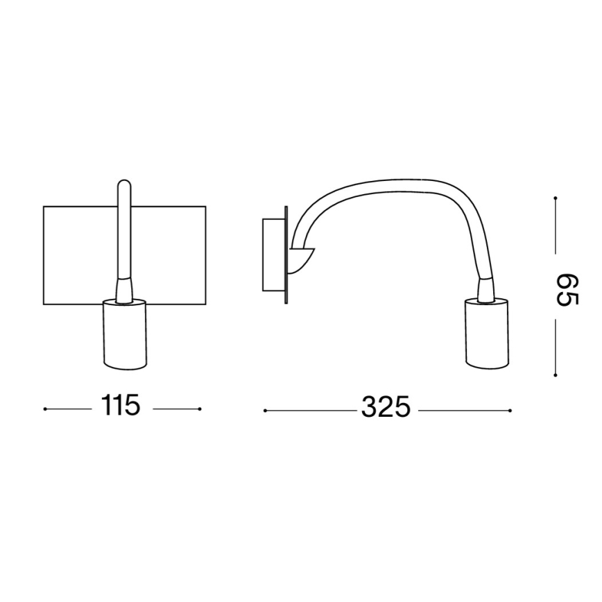 Ideal Lux - LED flexibilná nástenná lampa DYNAMO LED/3,5W/230V CRI 90 bronzová