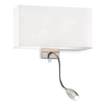 Ideal Lux - LED Flexibilná nástenná lampa HOTEL 1xE27/60W + LED/1,5W/230V