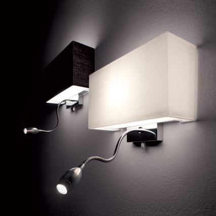 Ideal Lux - LED Flexibilné nástenné svietidlo HOTEL 1xE27/60W/230V + LED/1,5W/230V