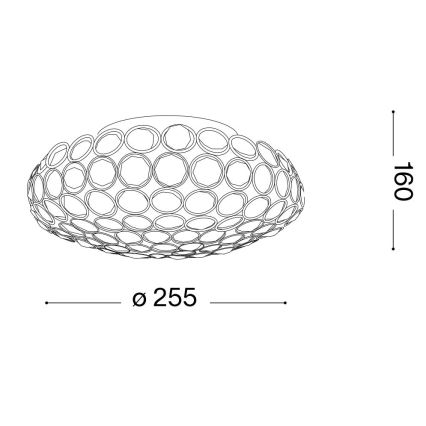 Ideal Lux - LED Krištáľové stropné svietidlo KING 3xG9/3W/230V pr. 25,5 cm zlatá