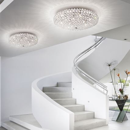 Ideal Lux - LED Krištáľové stropné svietidlo KING 5xG9/3W/230V pr. 38 cm lesklý chróm