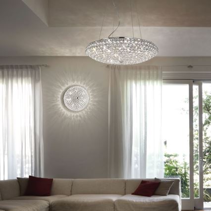 Ideal Lux - LED Krištáľové stropné svietidlo KING 5xG9/3W/230V pr. 38 cm lesklý chróm