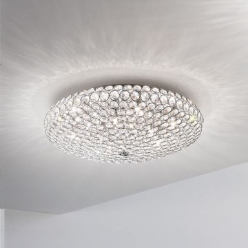 Ideal Lux - LED Krištáľové stropné svietidlo KING 5xG9/3W/230V pr. 38 cm lesklý chróm