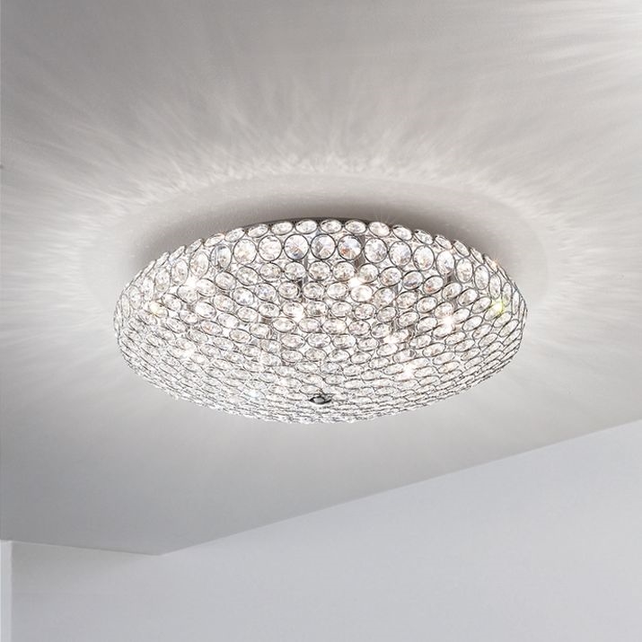Ideal Lux - LED Krištáľové stropné svietidlo KING 5xG9/3W/230V pr. 38 cm lesklý chróm