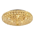Ideal Lux - LED Krištáľové stropné svietidlo KING 5xG9/3W/230V pr. 38 cm zlatá