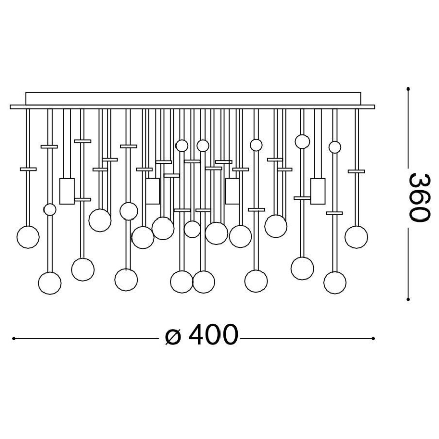 Ideal Lux - LED Krištáľové stropné svietidlo MOONLIGHT 8xG9/3W/230V pr. 40 cm lesklý chróm