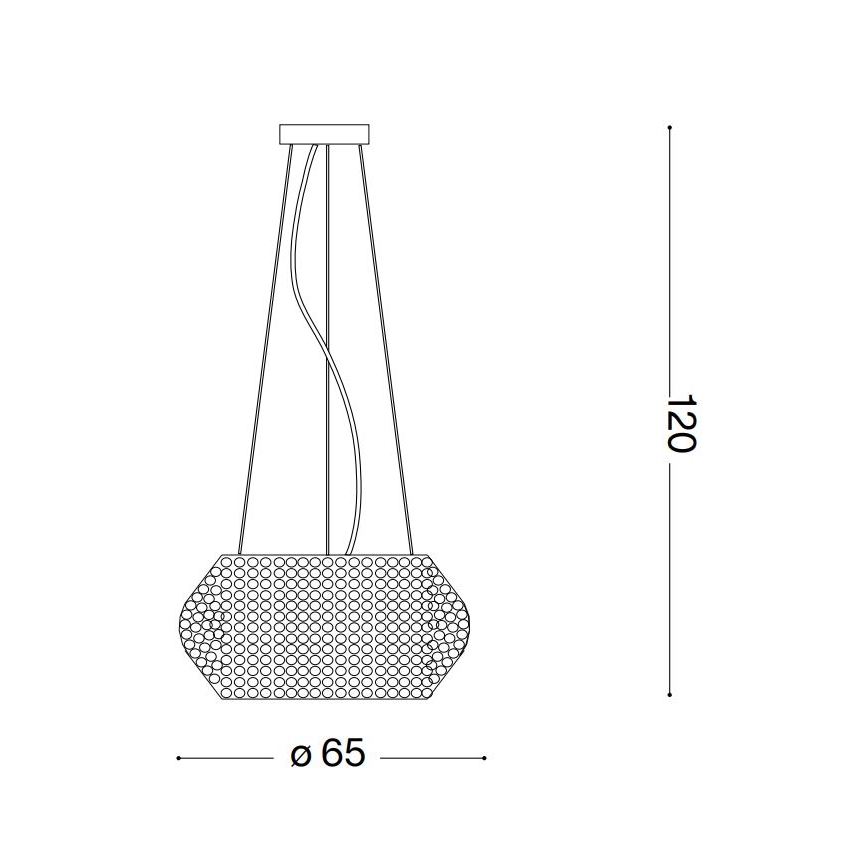 Ideal Lux - LED krištáľový luster na lankách PASHA 14xE14/40W/230V priemer 65 cm lesklý chróm