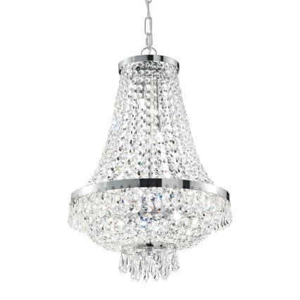 Ideal Lux - LED Krištáľový luster na reťazi CAESAR 12xG9/3W/230V pr. 55 cm lesklý chróm
