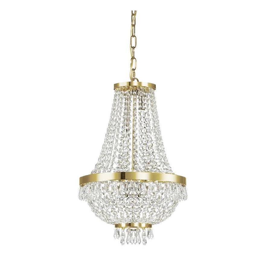 Ideal Lux - LED Krištáľový luster na reťazi CAESAR 6xG9/3W/230V pr. 38 cm zlatá