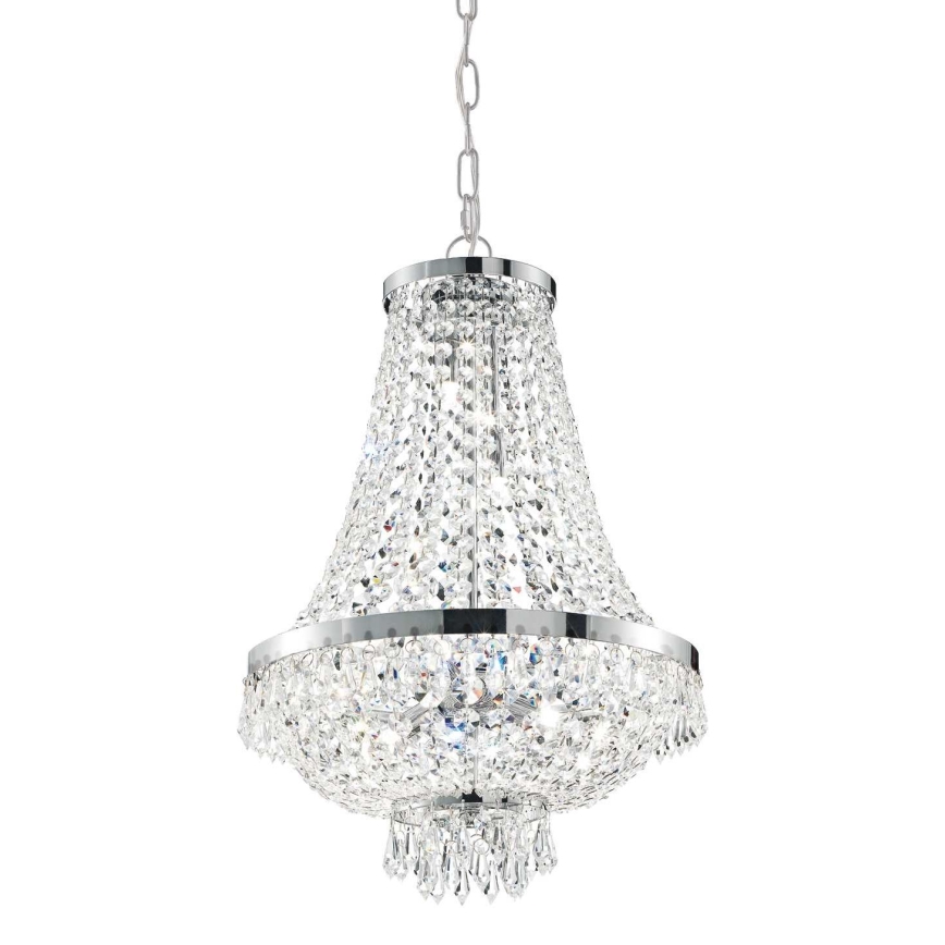 Ideal Lux - LED Krištáľový luster na reťazi CAESAR 9xG9/3W/230V pr. 45 cm lesklý chróm