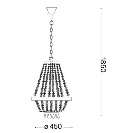 Ideal Lux - LED Krištáľový luster na reťazi CAESAR 9xG9/3W/230V pr. 45 cm lesklý chróm